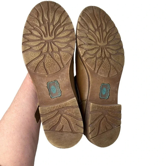 Montana Tan Moto Buckle Leather Boots size 7‎ 1/2 - Picture 8 of 11